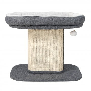 Modern Cat Tree Tower with Large Plush Perch and Sisal Scratching Plate